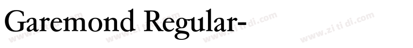 Garemond Regular字体转换
